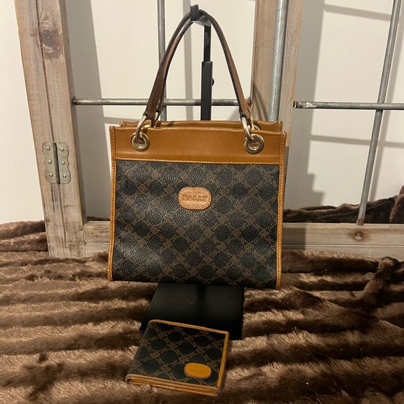 Bally Monogram Top Handle Bag with Wallet - Picture 1 of 13